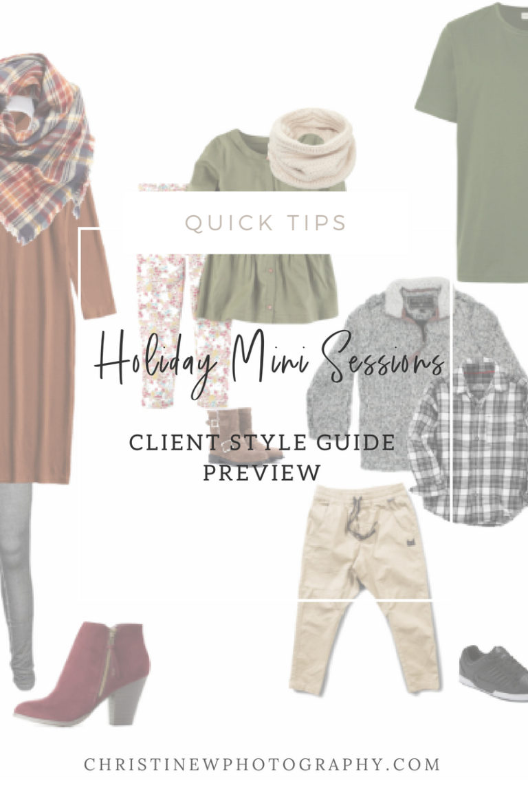 Holiday Mini Session style guide | What to wear for your family sessions
