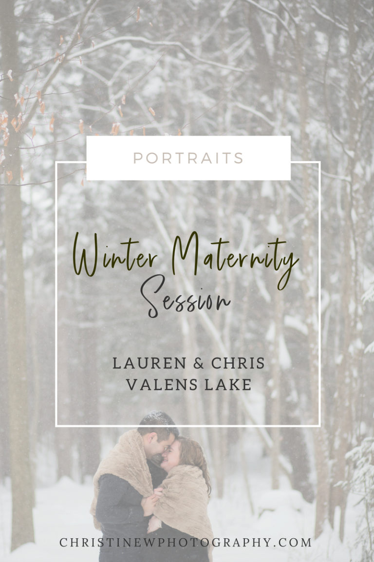 Snowy Valens Lake Maternity Session
